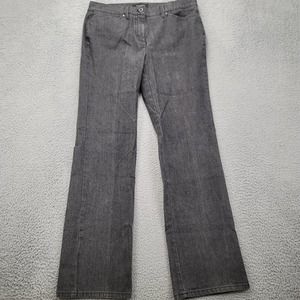 Talbots Jeans Womens 8 Black Bootcut Dark Wash Mid Rise Pockets‎ Casual Denim